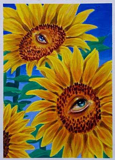 Meili Daniel sunflower painting
